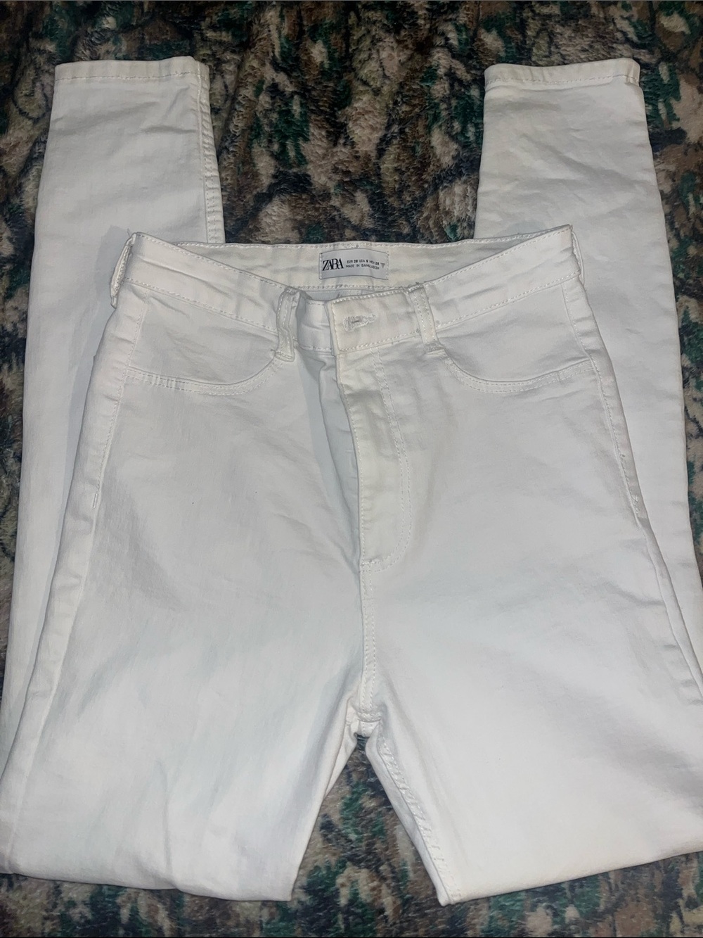 Zara White Skinny Jeans
